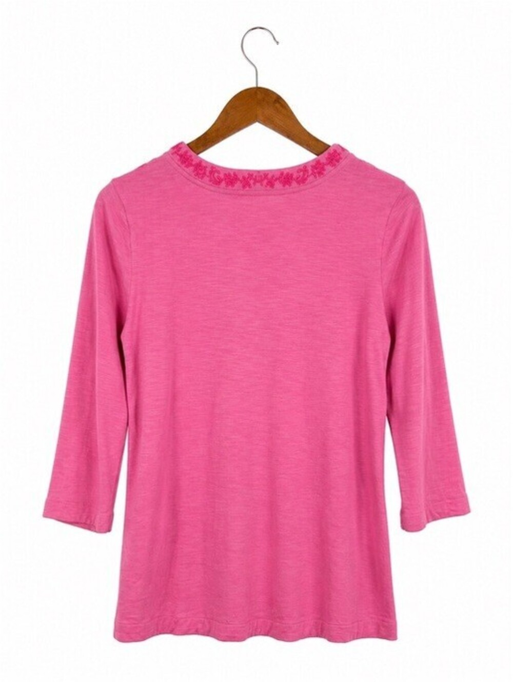 Soft Surroundings Women's Pink Embroidered V Neck Tunic Top Small - Picture 5 of 5